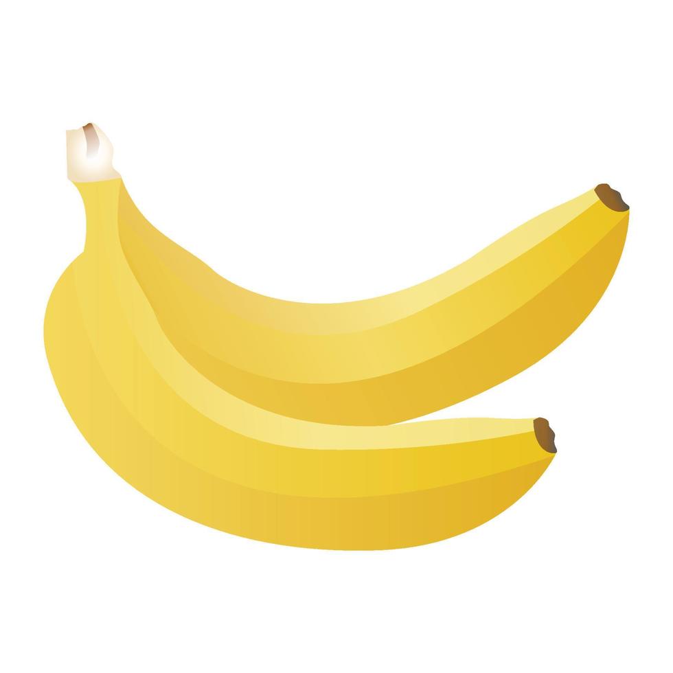 Ilustración de un plátano sobre un fondo blanco. vector
