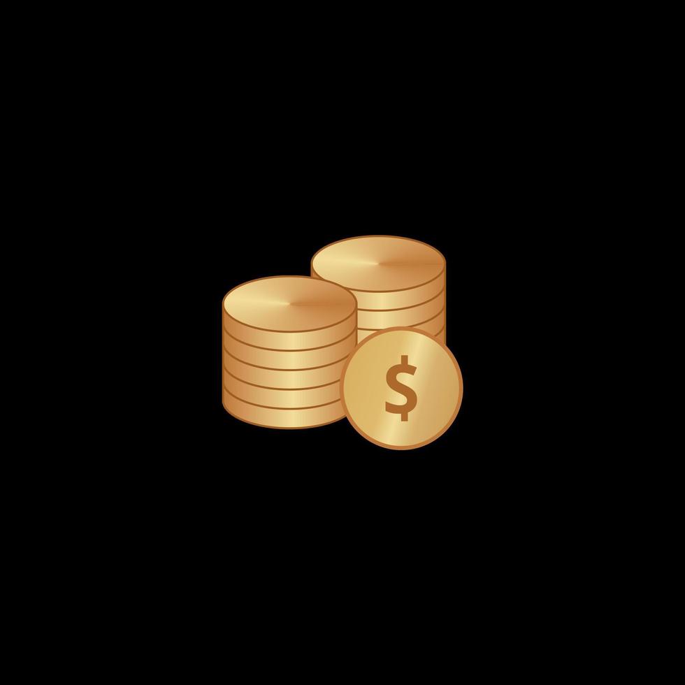 Stack of gold coin vector