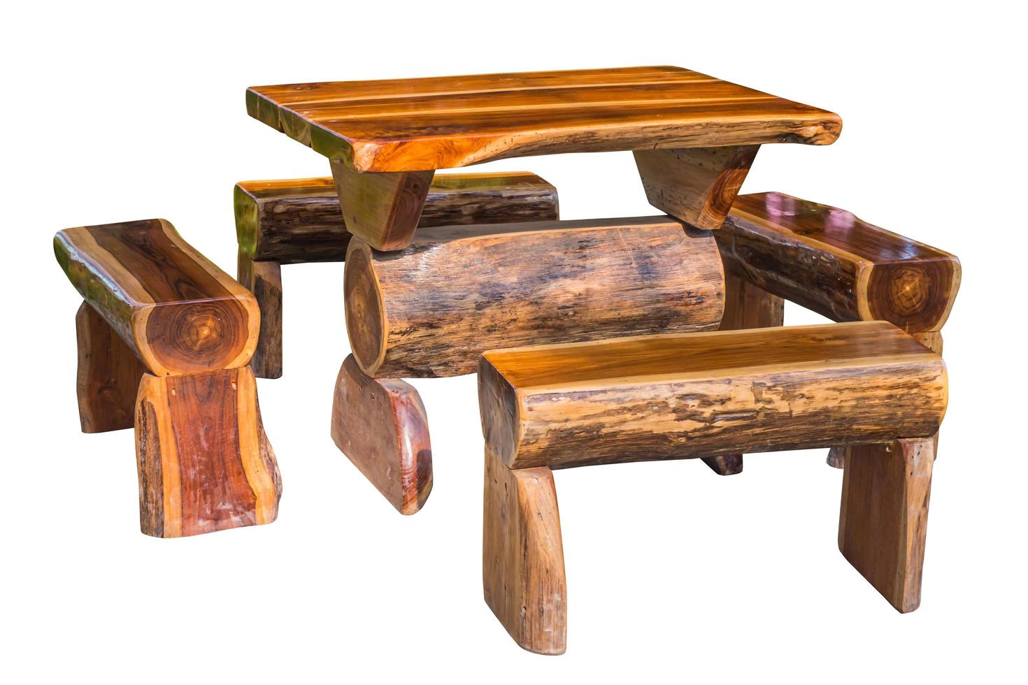 Garden table with benches. photo