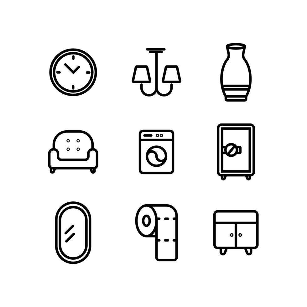 editable icon related to home furniture vector