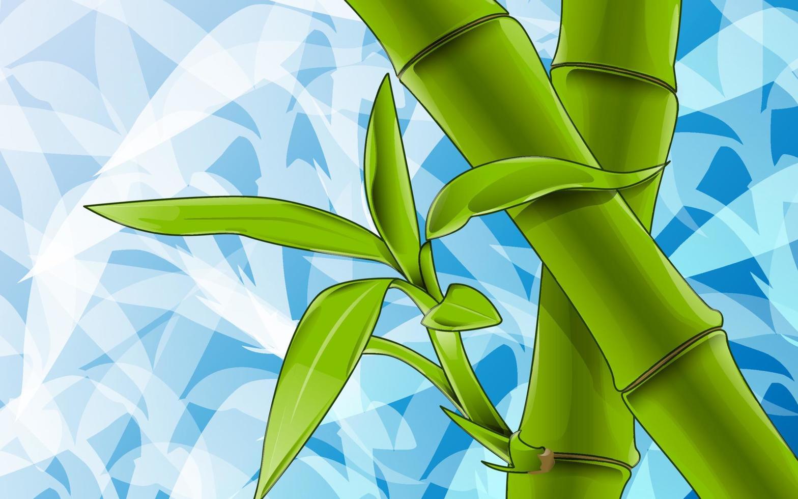 planta de bambú en vector