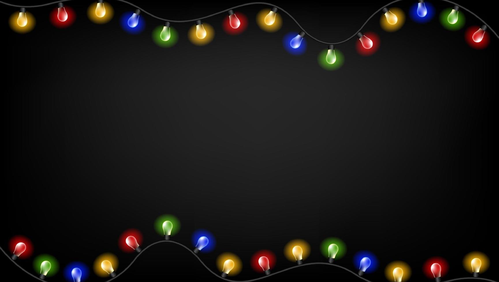 colorful lights on a black background vector