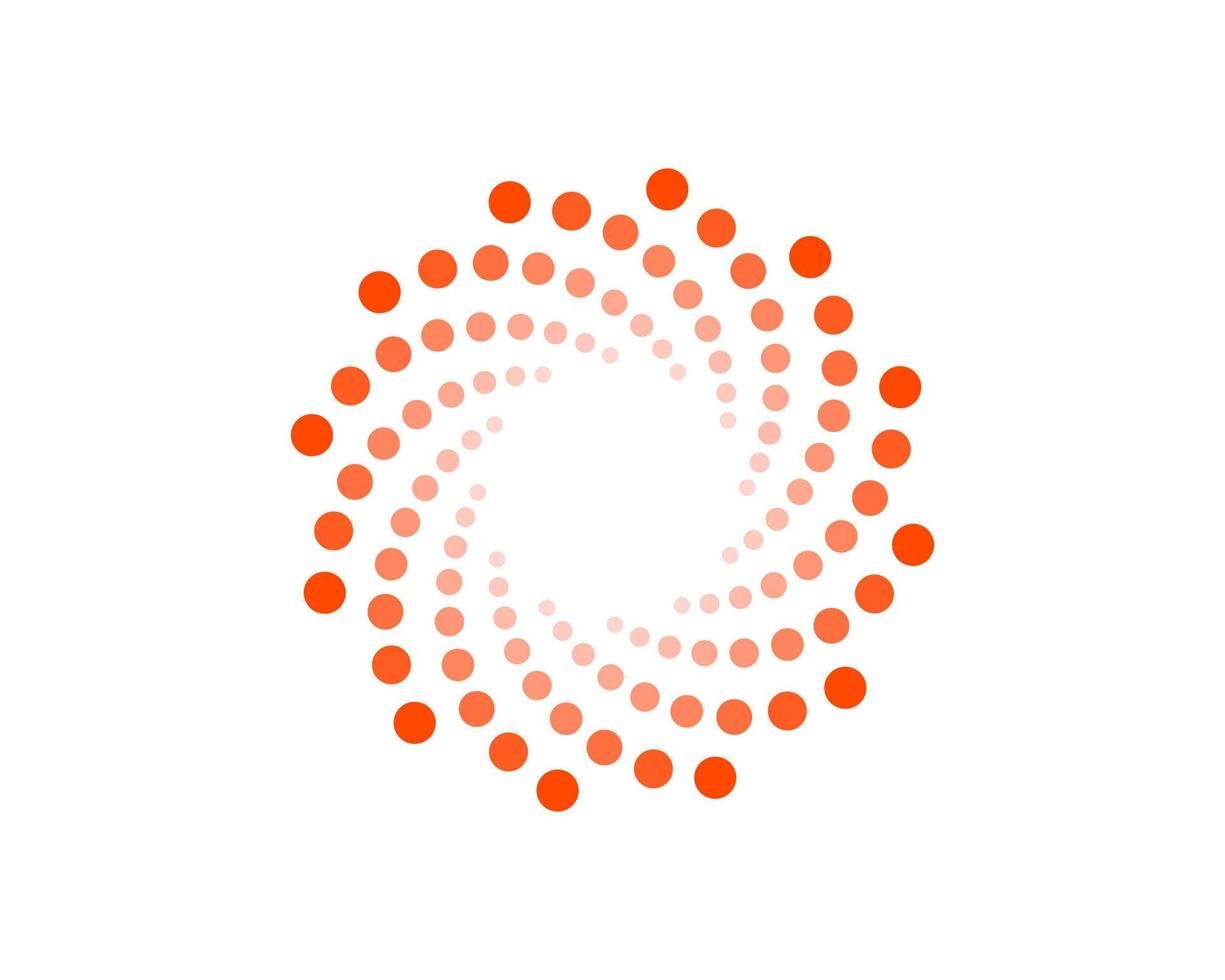 Abstract circle shape with orange colors vector