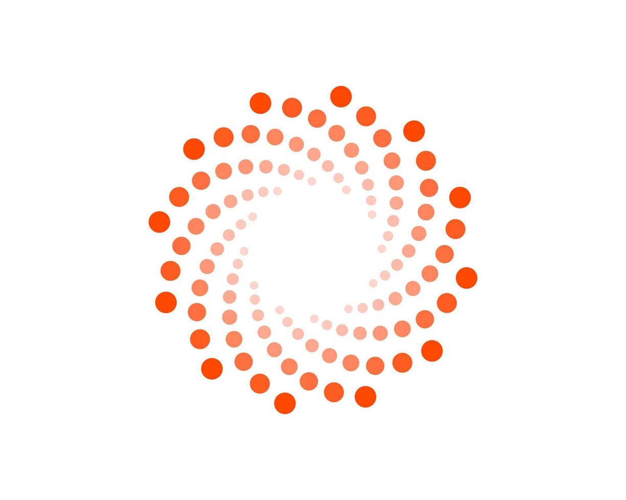 Abstract circle shape with orange colors vector