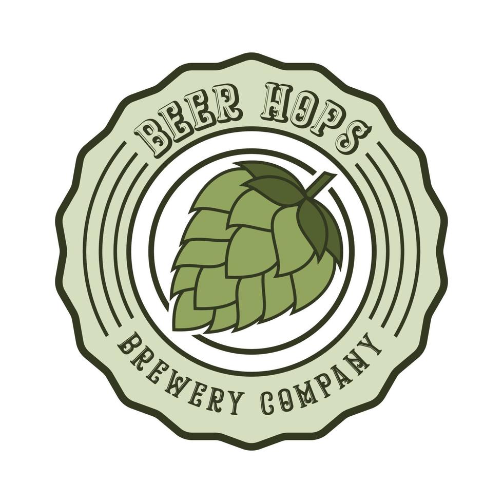 Hops logo vector design templates on white background