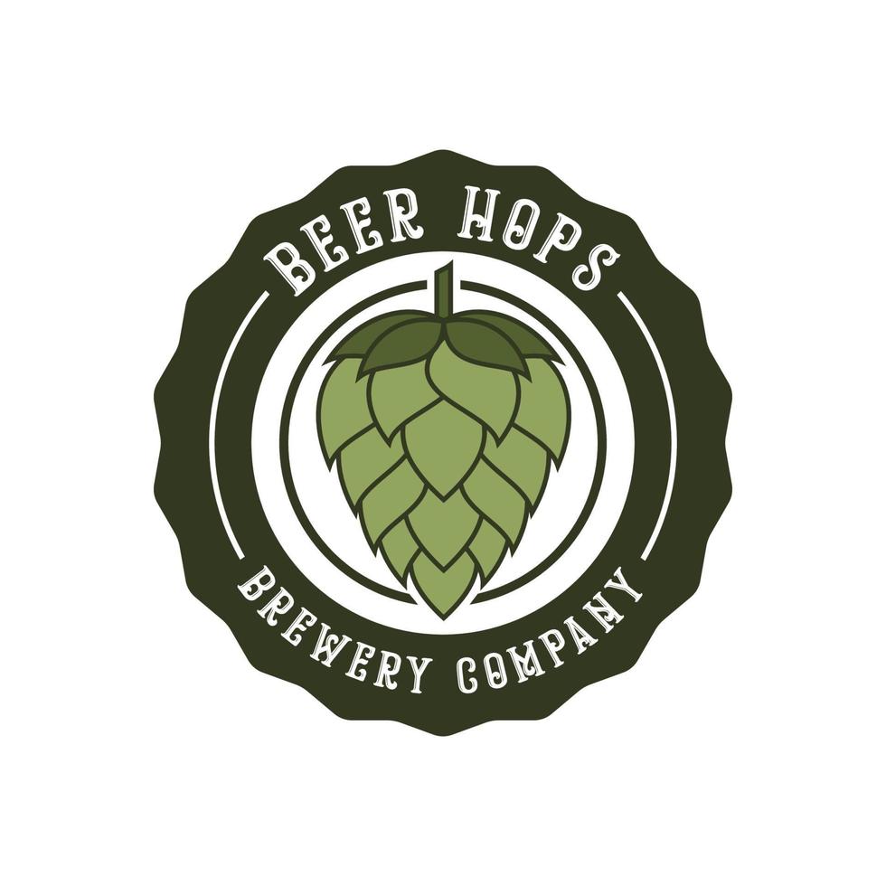 Hops logo vector design templates on white background