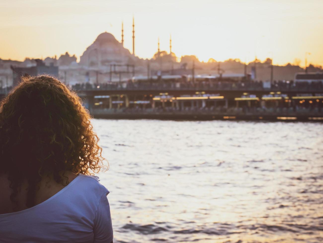 turista en estambul foto