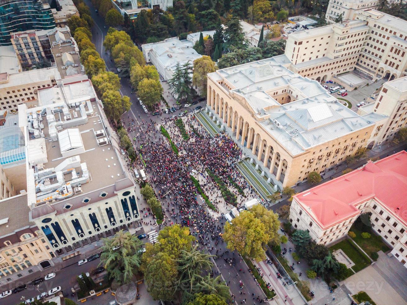 tbilisi protests in street photo