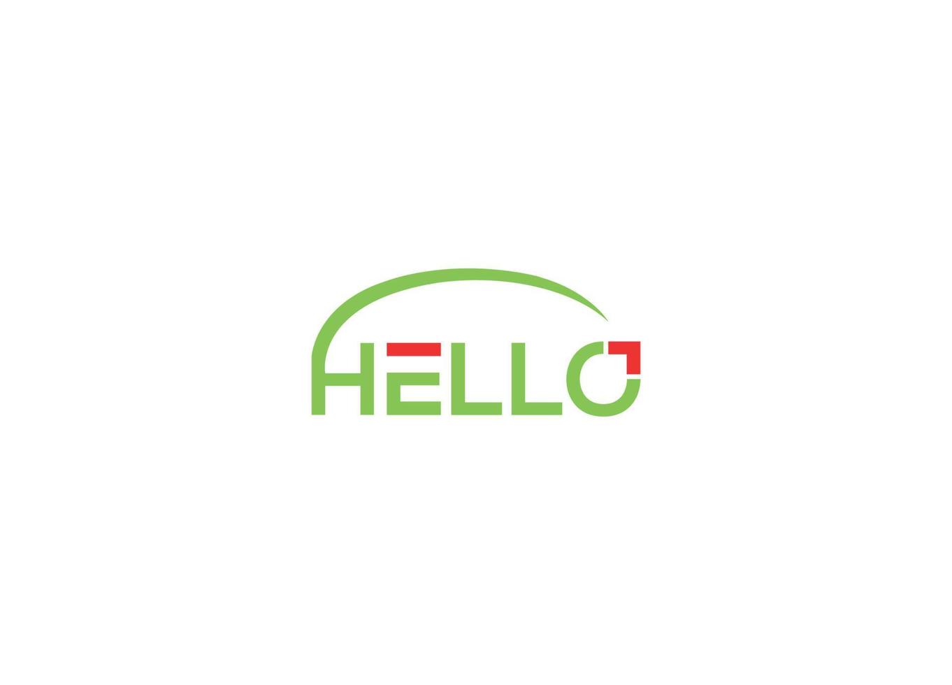 modern hello logo design vector icon template