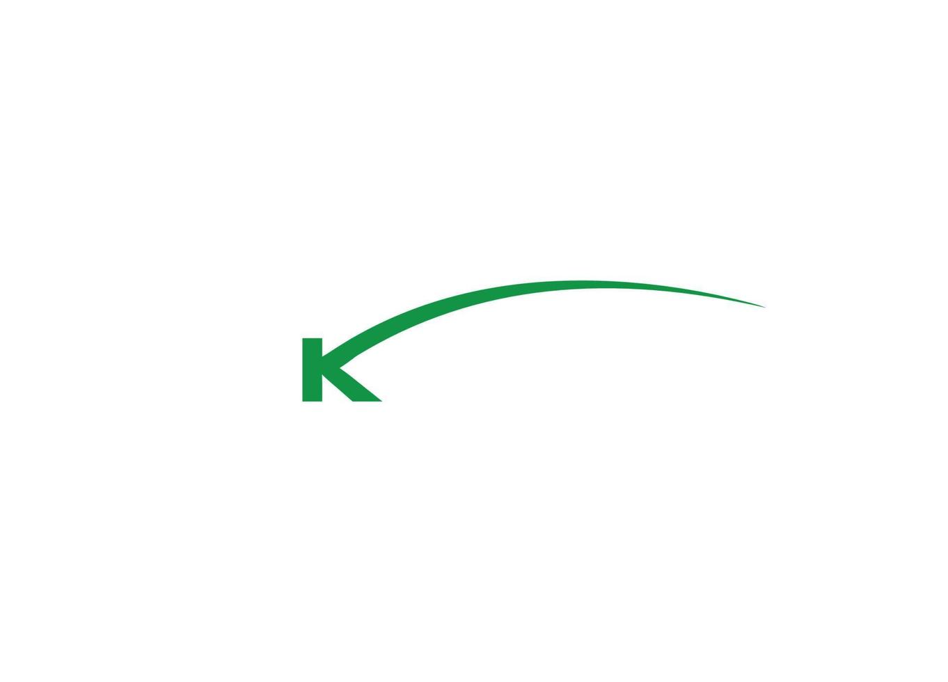 K letter initial creative modern logo design vector icon template