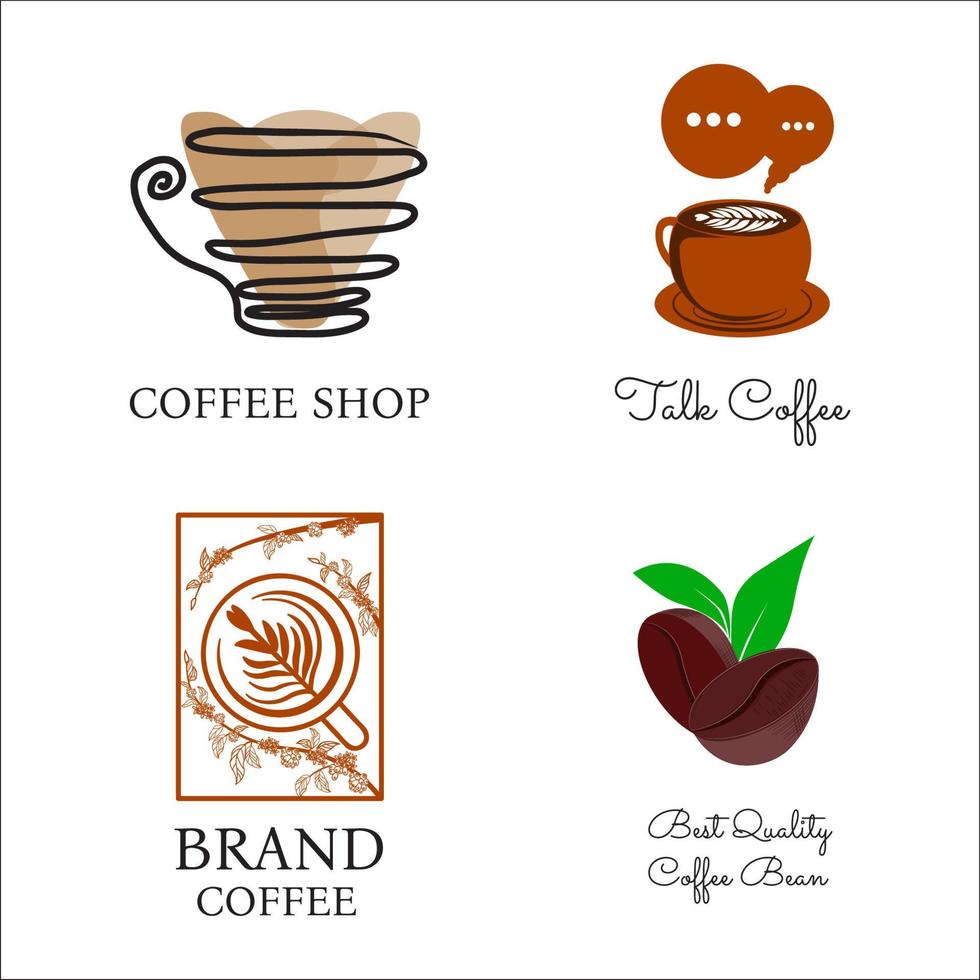 Ilustración de vector de café elegante logo