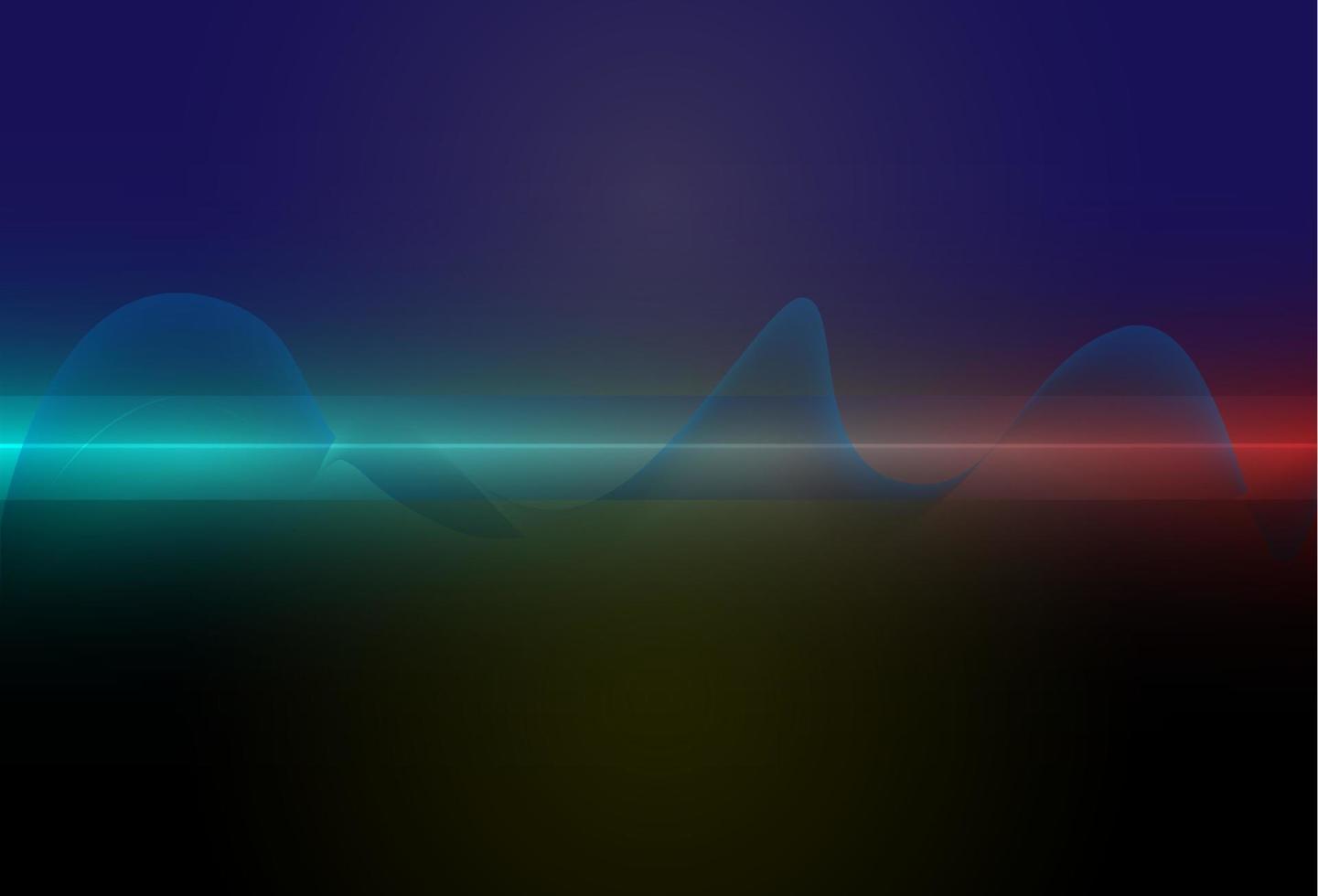 abstract blue black background illustration. with colorful light effects and blue line waves. modern templates. vector