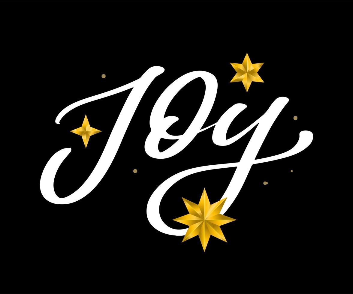 joy text vector, calligraphy, lettering, christmas, vintage vector