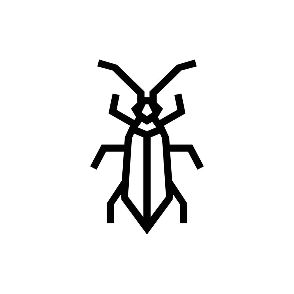 Vector Logo Design Bug insect With Line Art Style