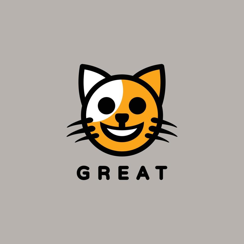 Vector Cartoon emoticon Shape Cats Great Expression