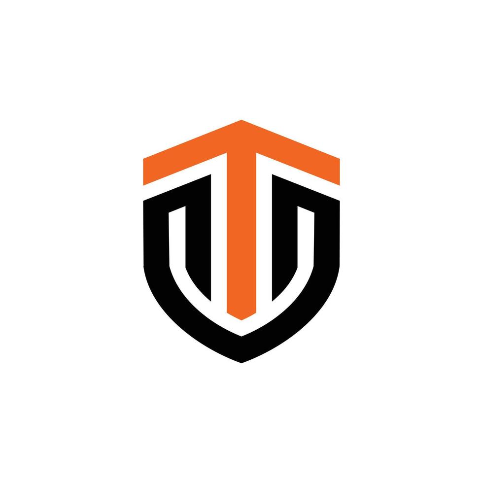 diseño de logotipo vector combinación minimalista de t y letra u