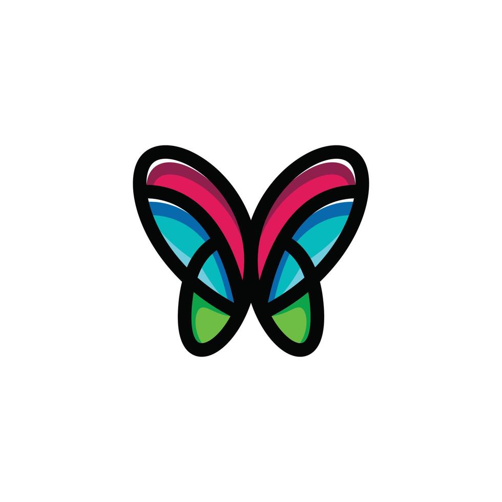 Simple Mascot Vector Logo Design of Butterfly