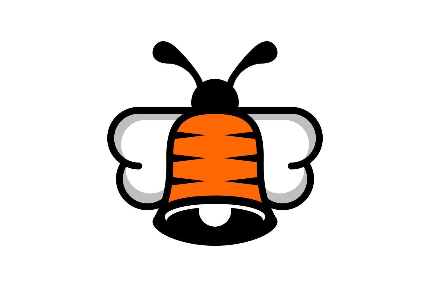 Double Meaning Logo Design Combination of Bee And Bell vector