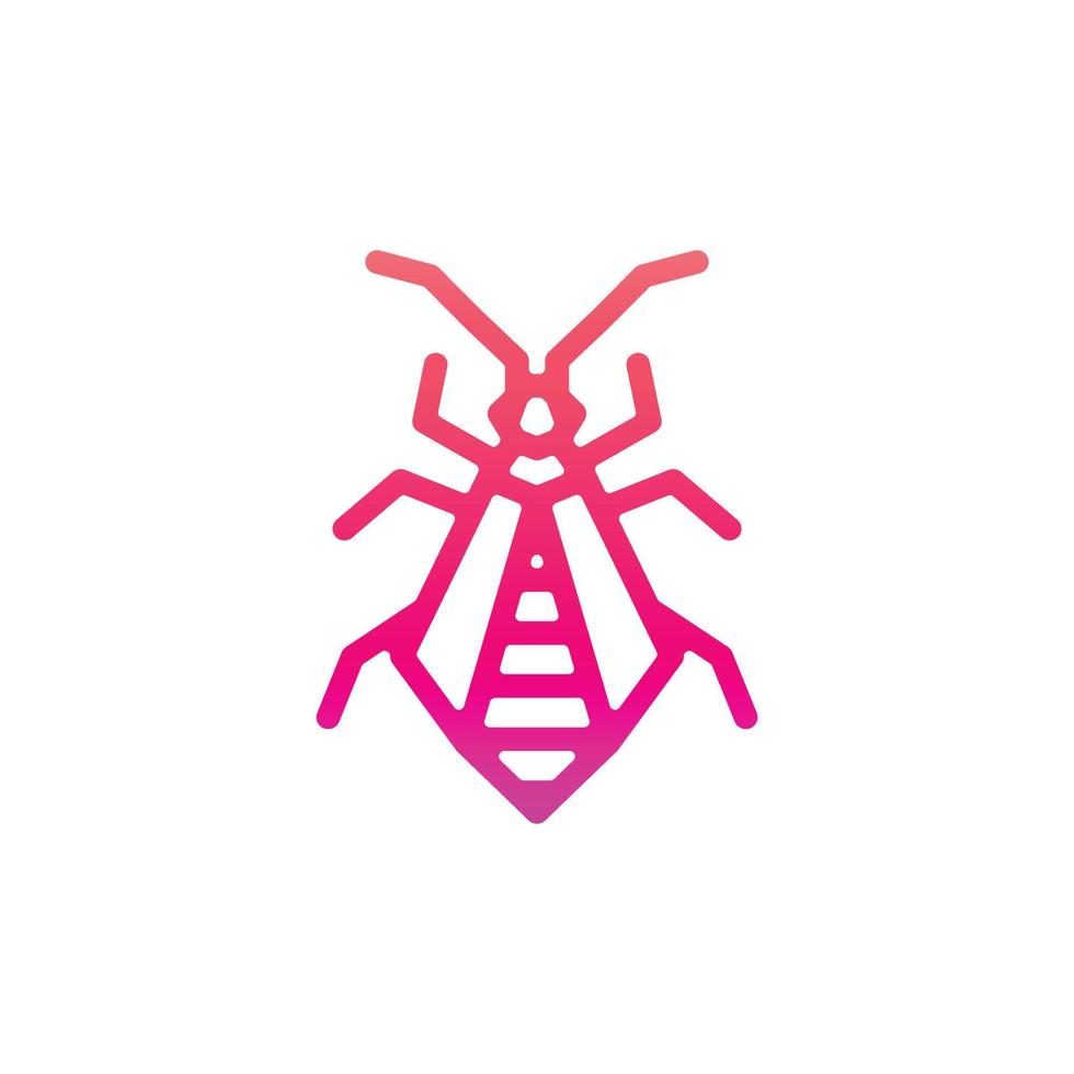 Bug Insect in white background, vector template logo design