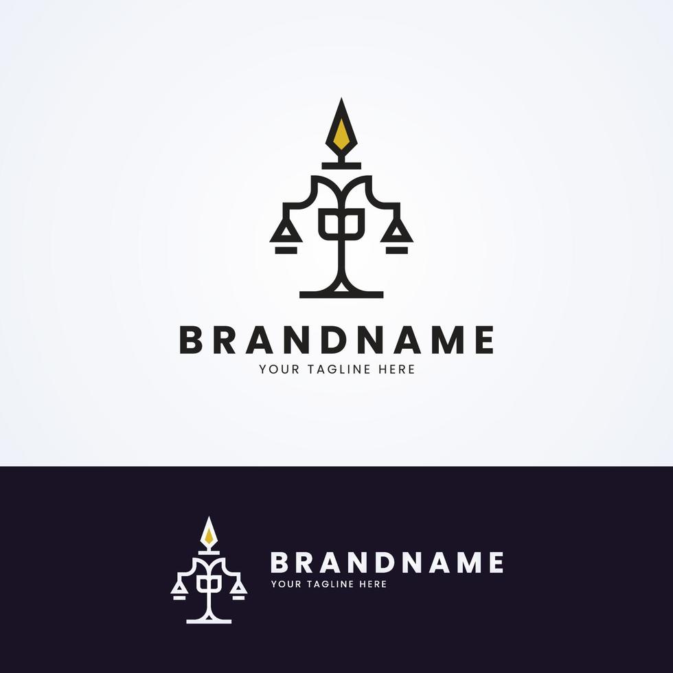 Scale Chandelier Logo Design vector