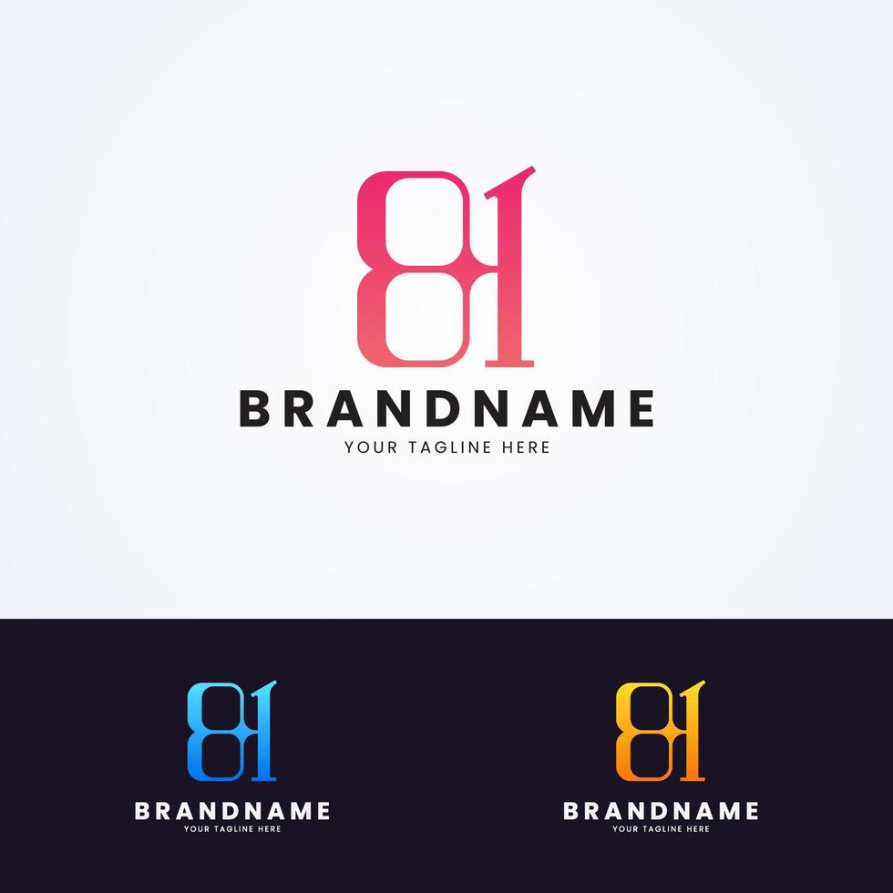 Number 81 logo design vector