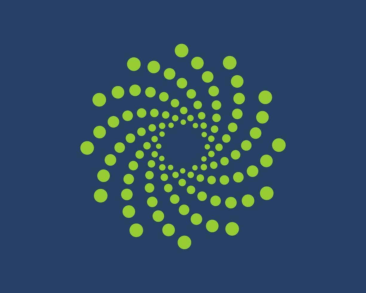Abstract circular vortex with green color vector