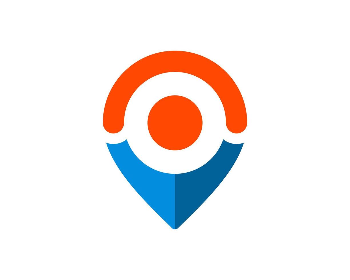 Pin location with simple people on the top vector