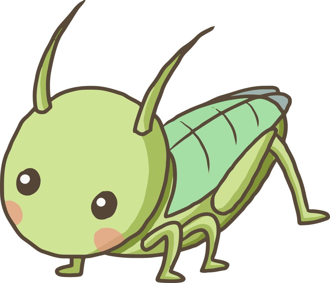 cartoon grasshopper cute illustration clipart kawaii animal wildlife vector