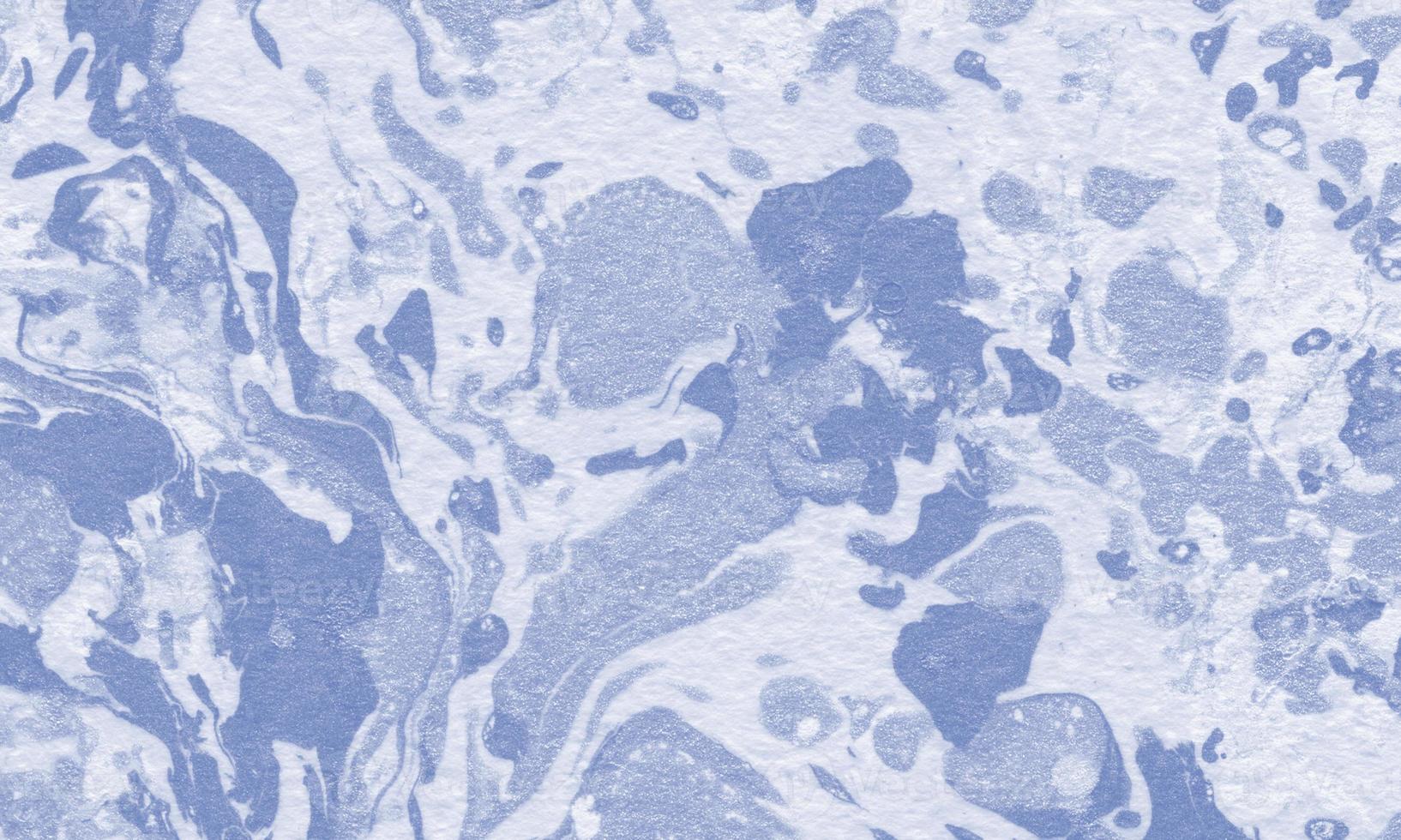 Liquid marble painting background design with cerulean color photo