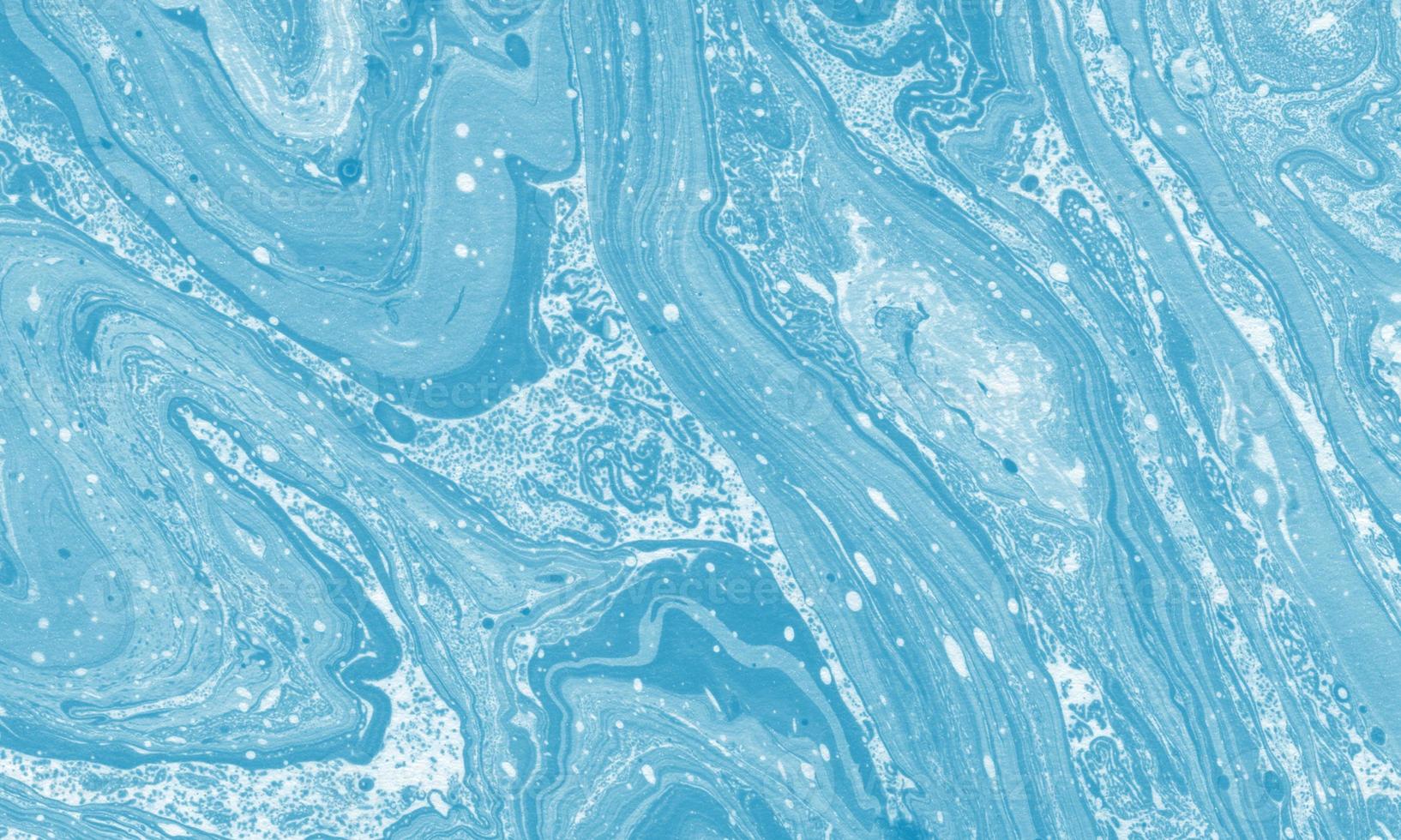 Abstract liquid marble painting background print with peacock color photo