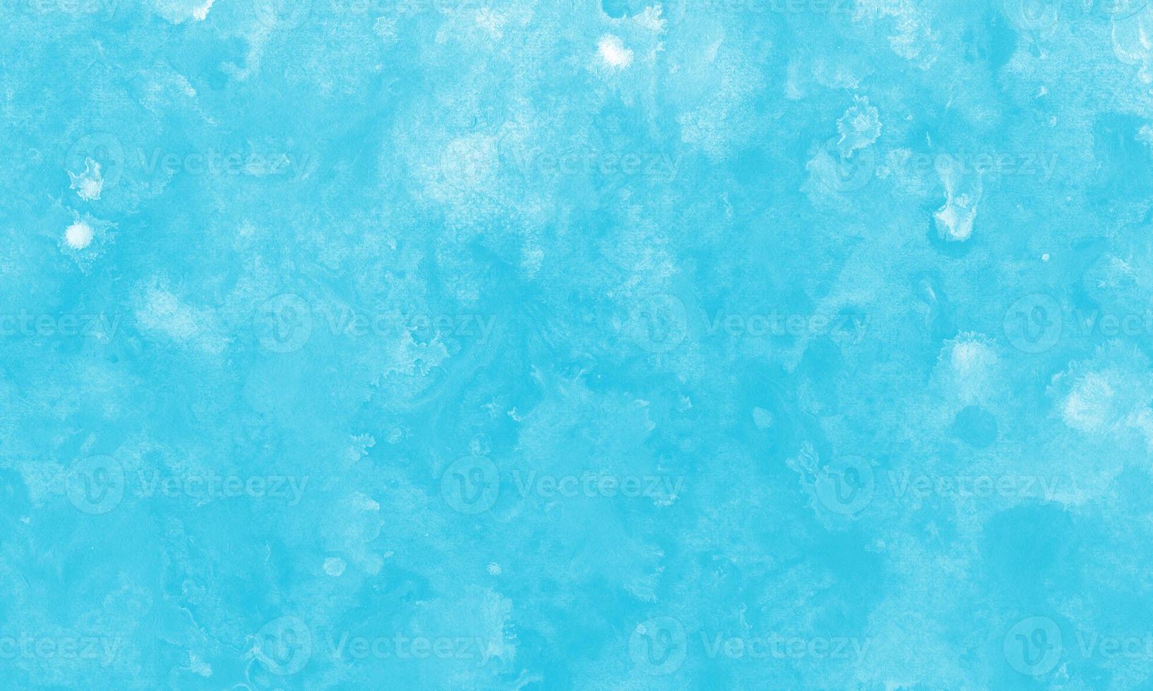 Creative abstract hand painted background with aquamarine color photo