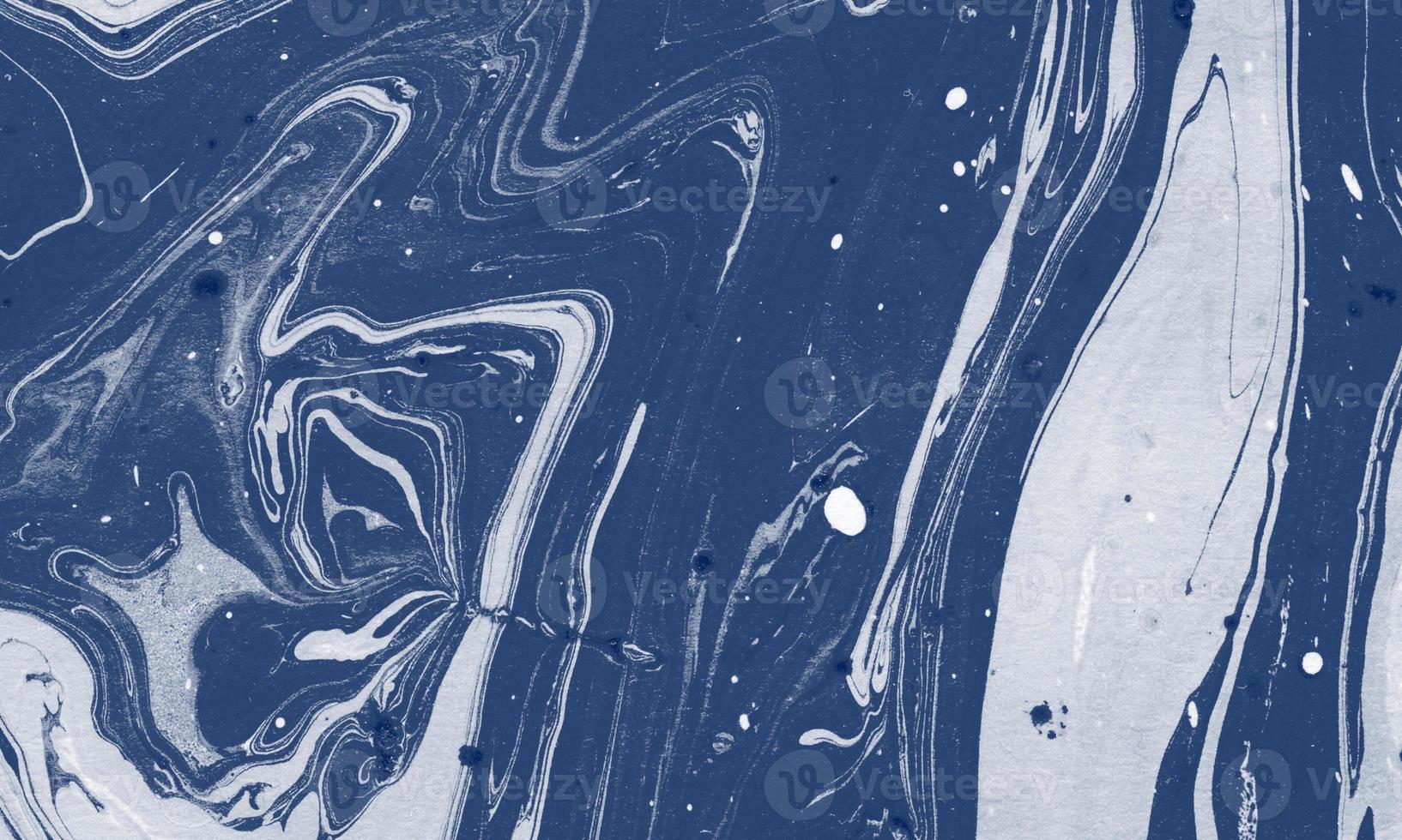Abstract liquid marble painting background print with navy color photo