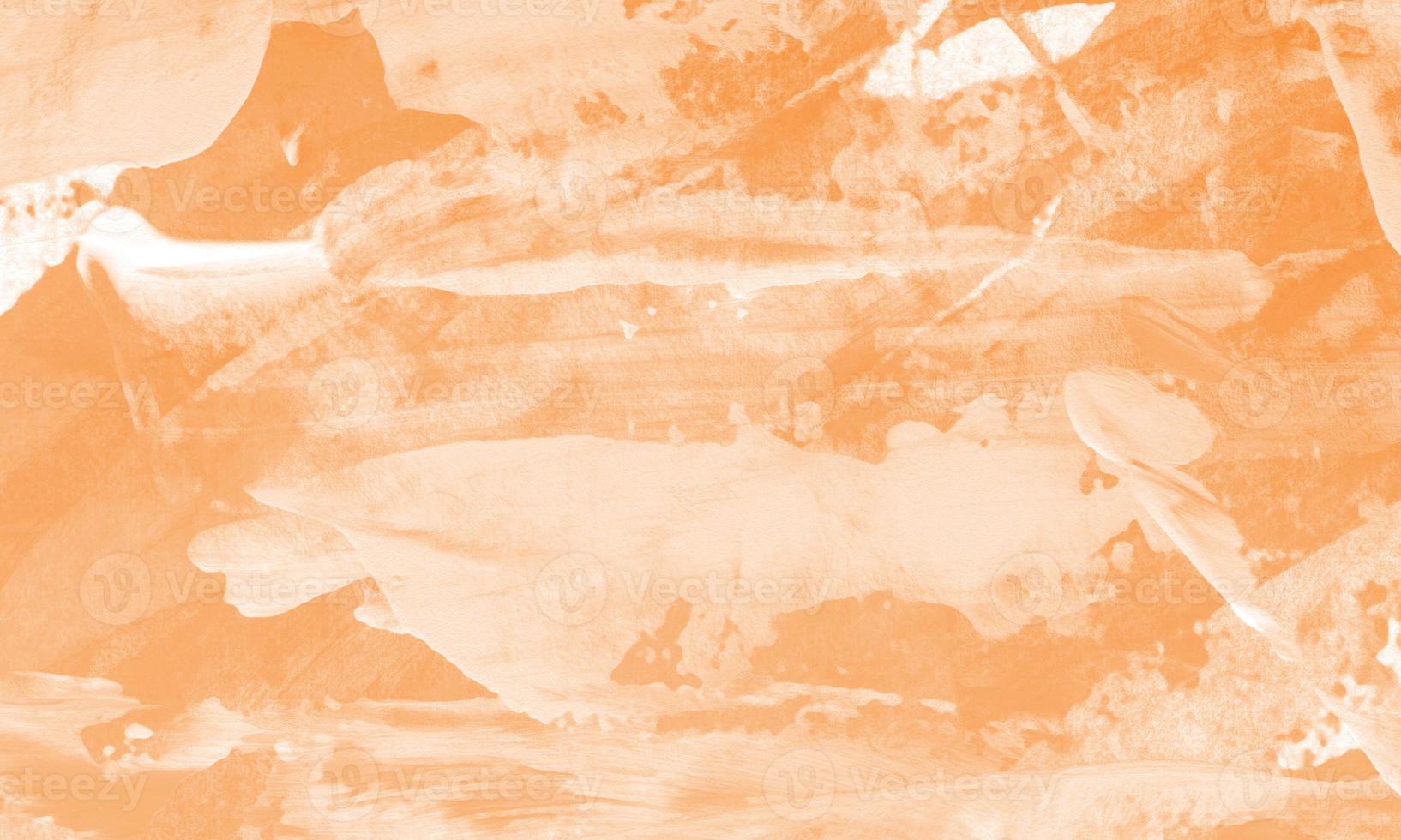 Creative abstract hand painted background with orange color photo