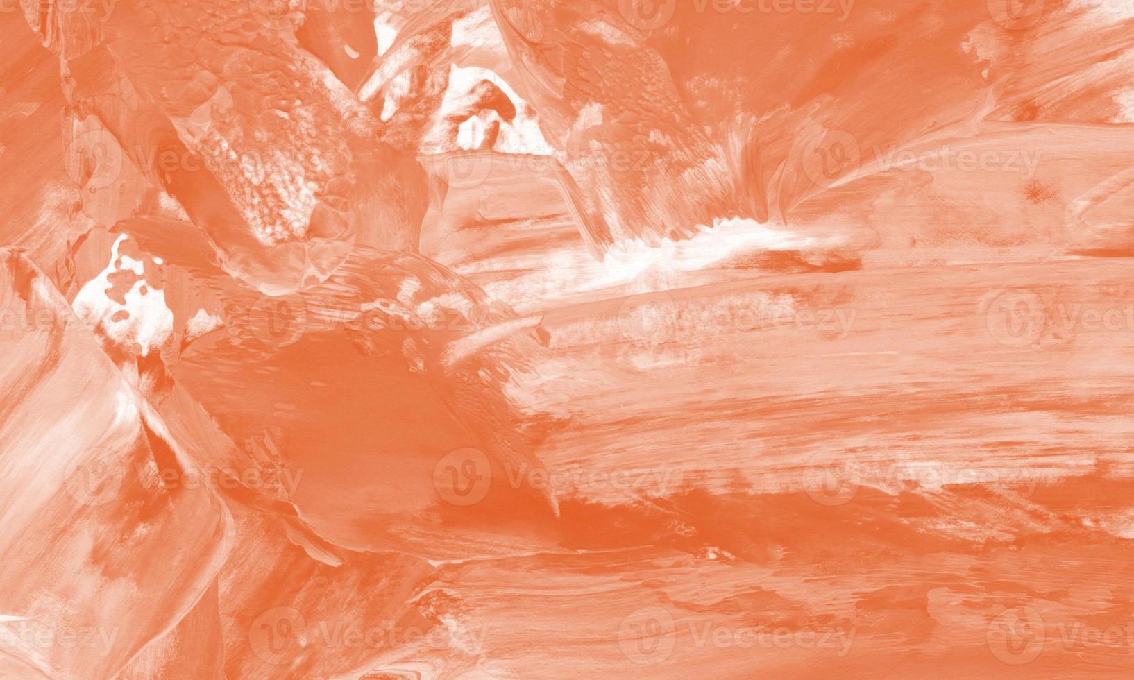 Creative abstract hand painted background with persimmon color photo