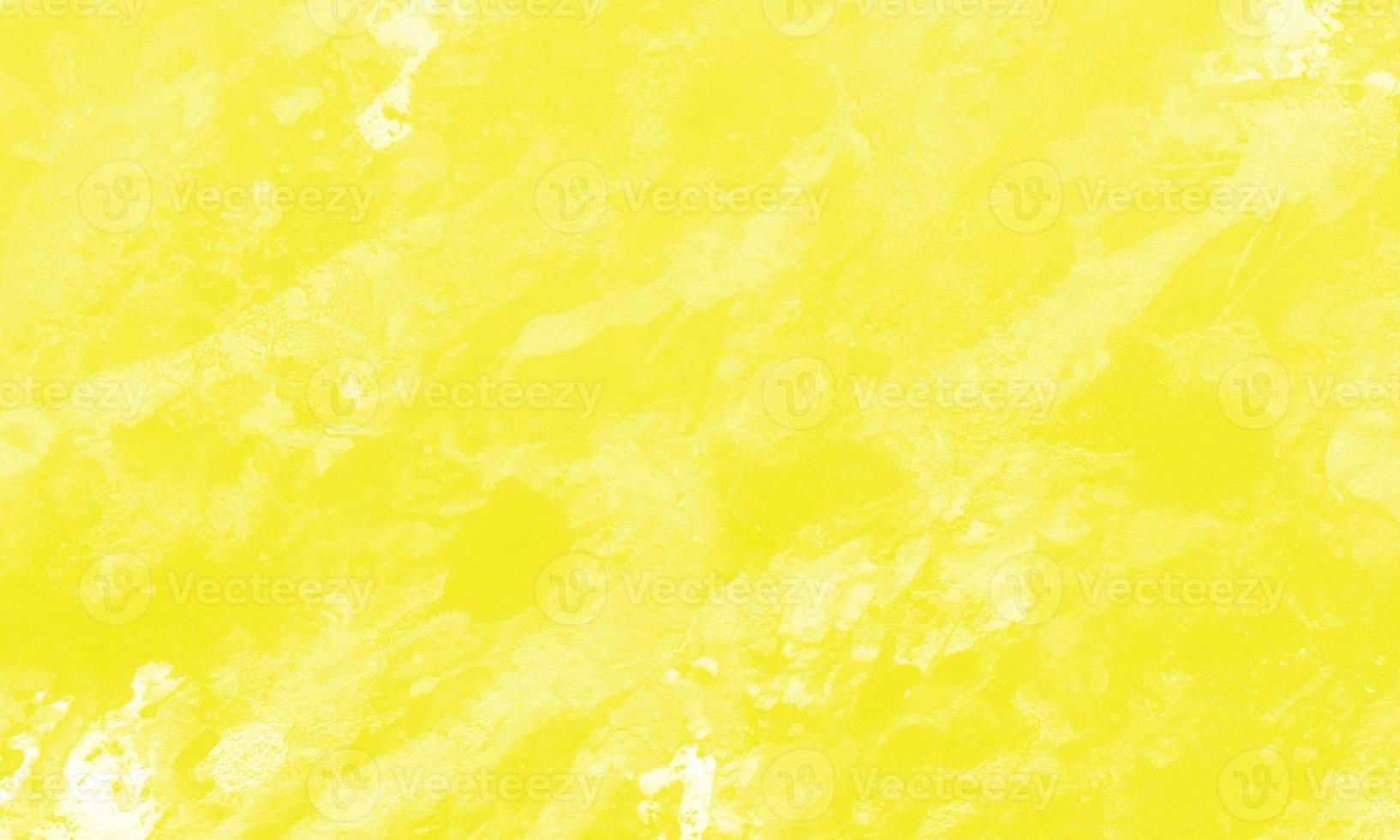 Creative abstract hand painted background with lemon color photo