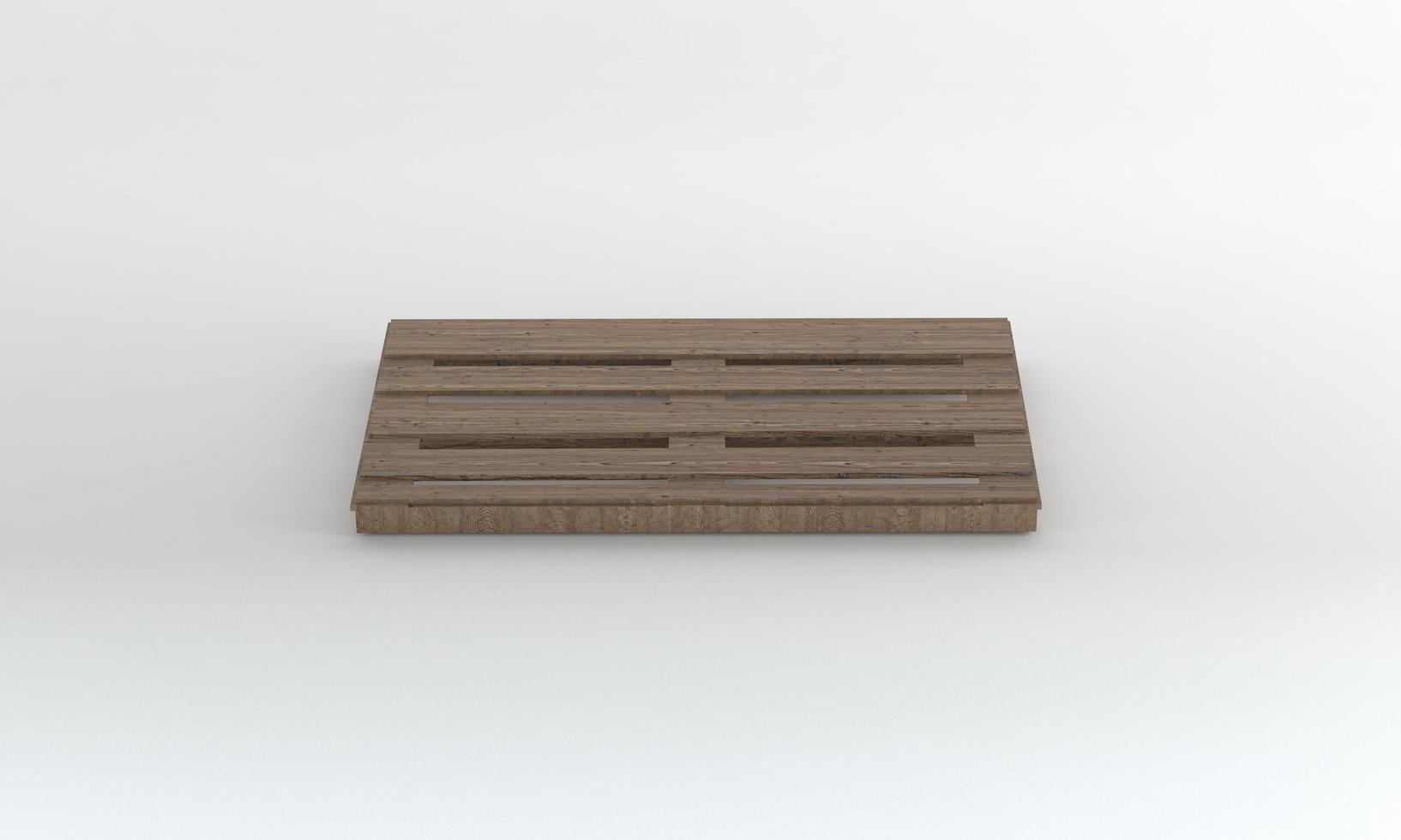 Wooden pallet isolated on white Background,3D Rendering photo