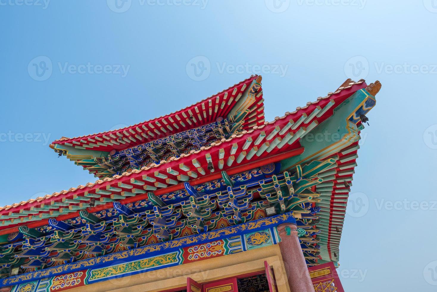 arquitectura del templo chino en tailandia. el dominio público o tesoro del budismo, sin restricción en copia o uso foto