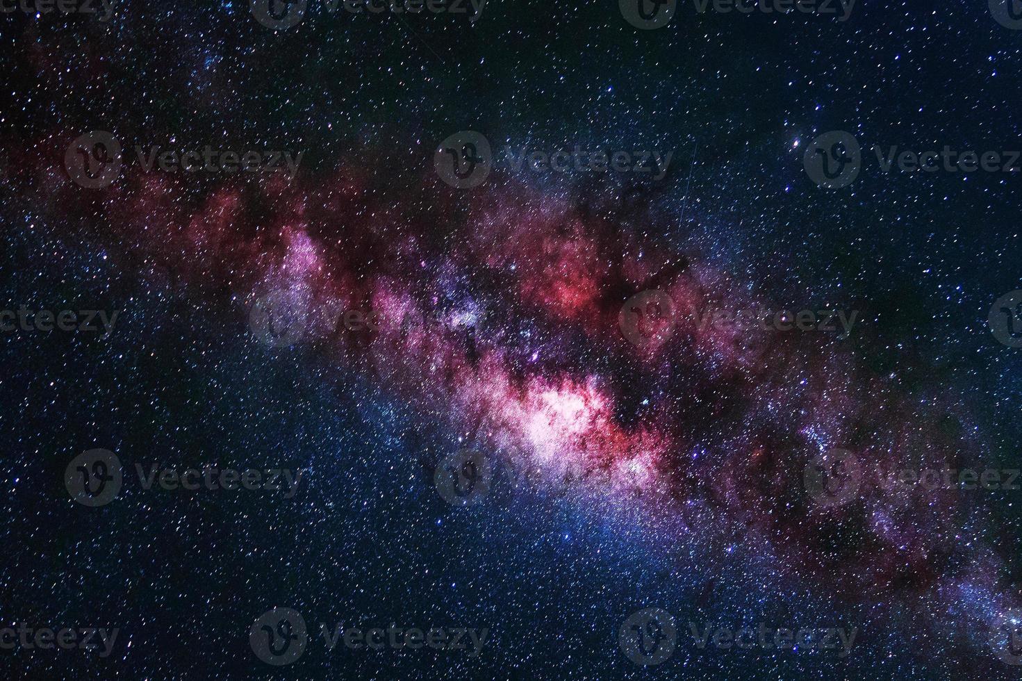 Universe space shot of milky way galaxy with stars on a night sky background photo