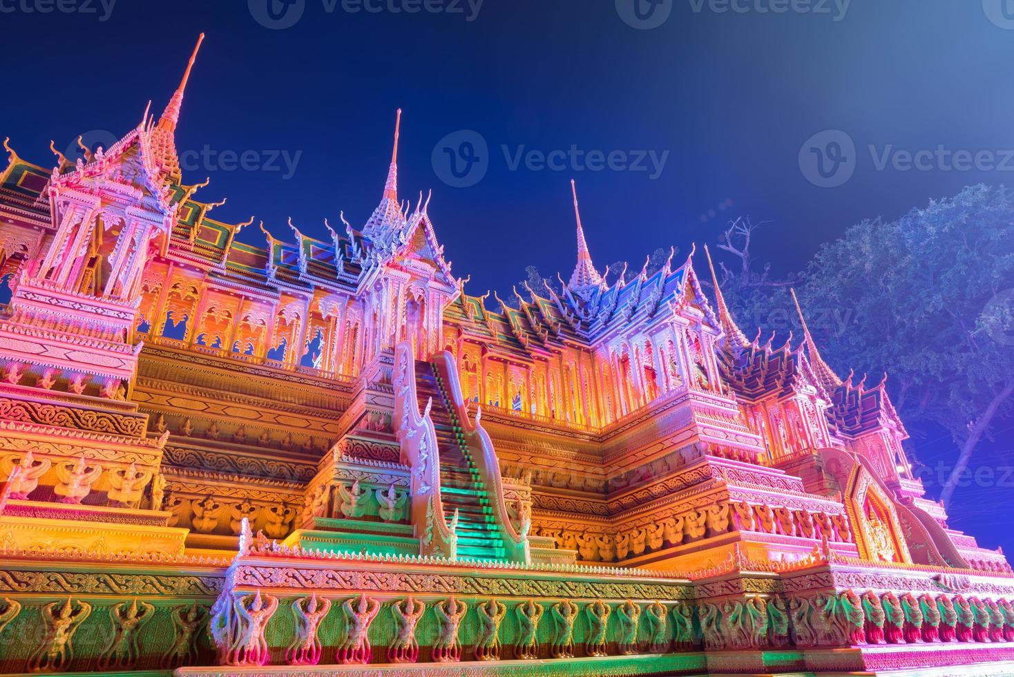 Wax Castle Festival parade in Sakon Nakhon province at Thailand photo