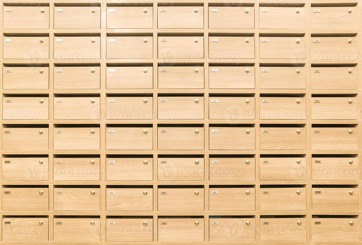 Locker wooden MailBoxes postal for keep your information, bills,postcard,mails etc photo