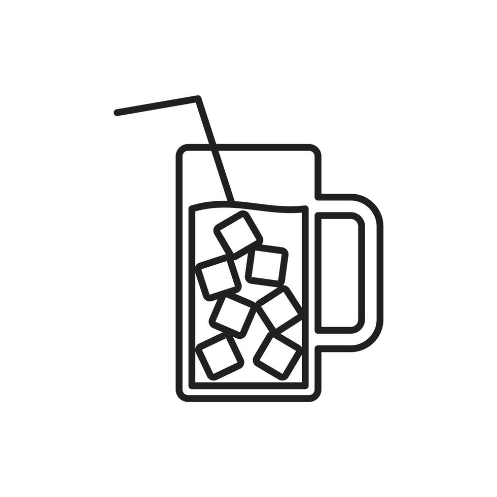 Plantilla de icono de bebida para llevar color negro editable. vector
