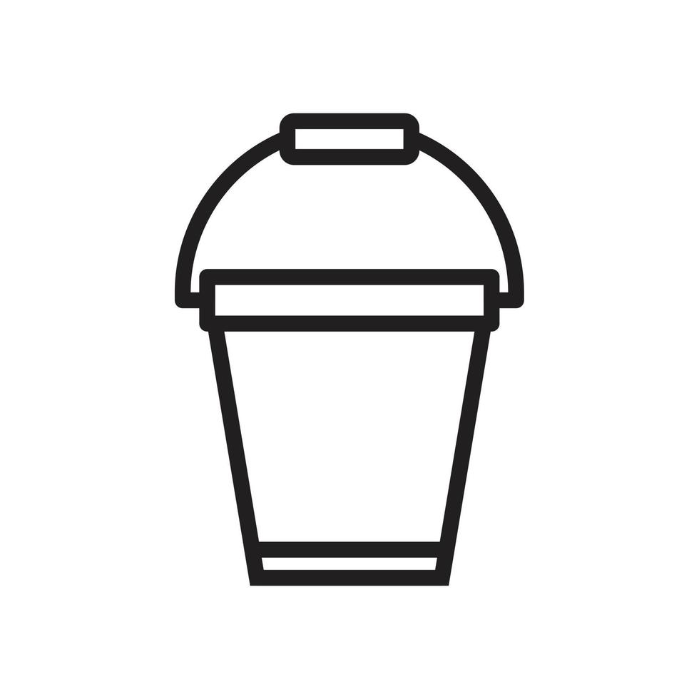 Bucket icon template black color editable. vector