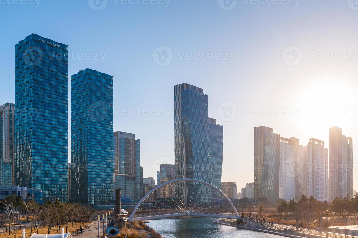 Songdo Central Park es el plan de espacios verdes inspirado en el Central Park de Nueva York en Corea del Sur. foto