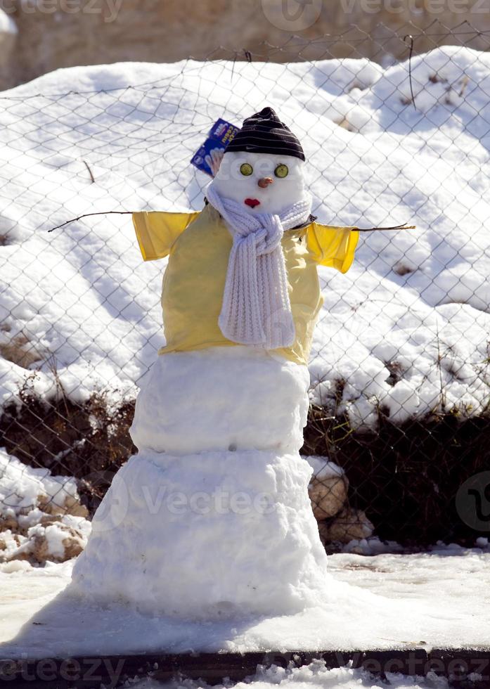 Snow in Jerusalem and the surrounding mountains photo