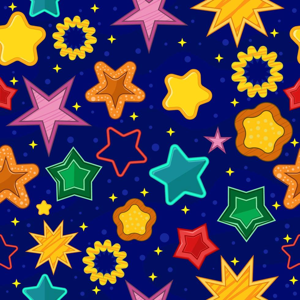 Seamless Pattern of Stars vector