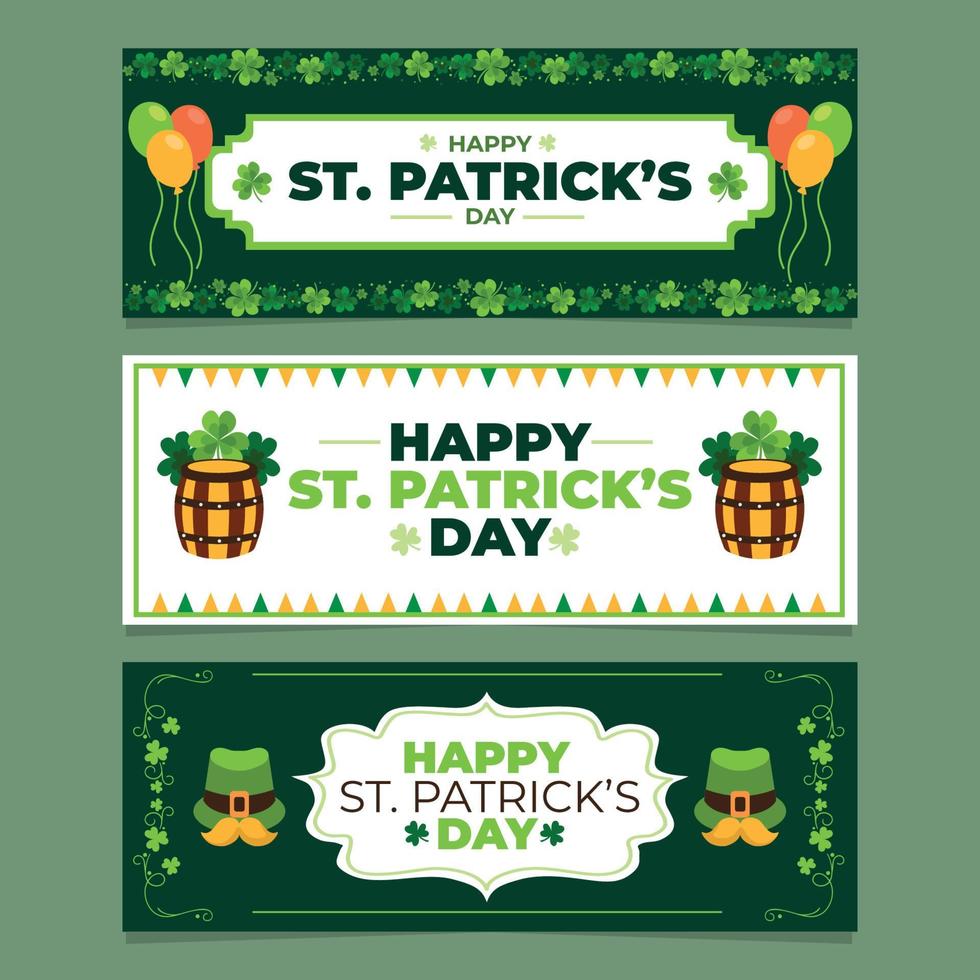 St. Patrick's Day Banner Collection vector