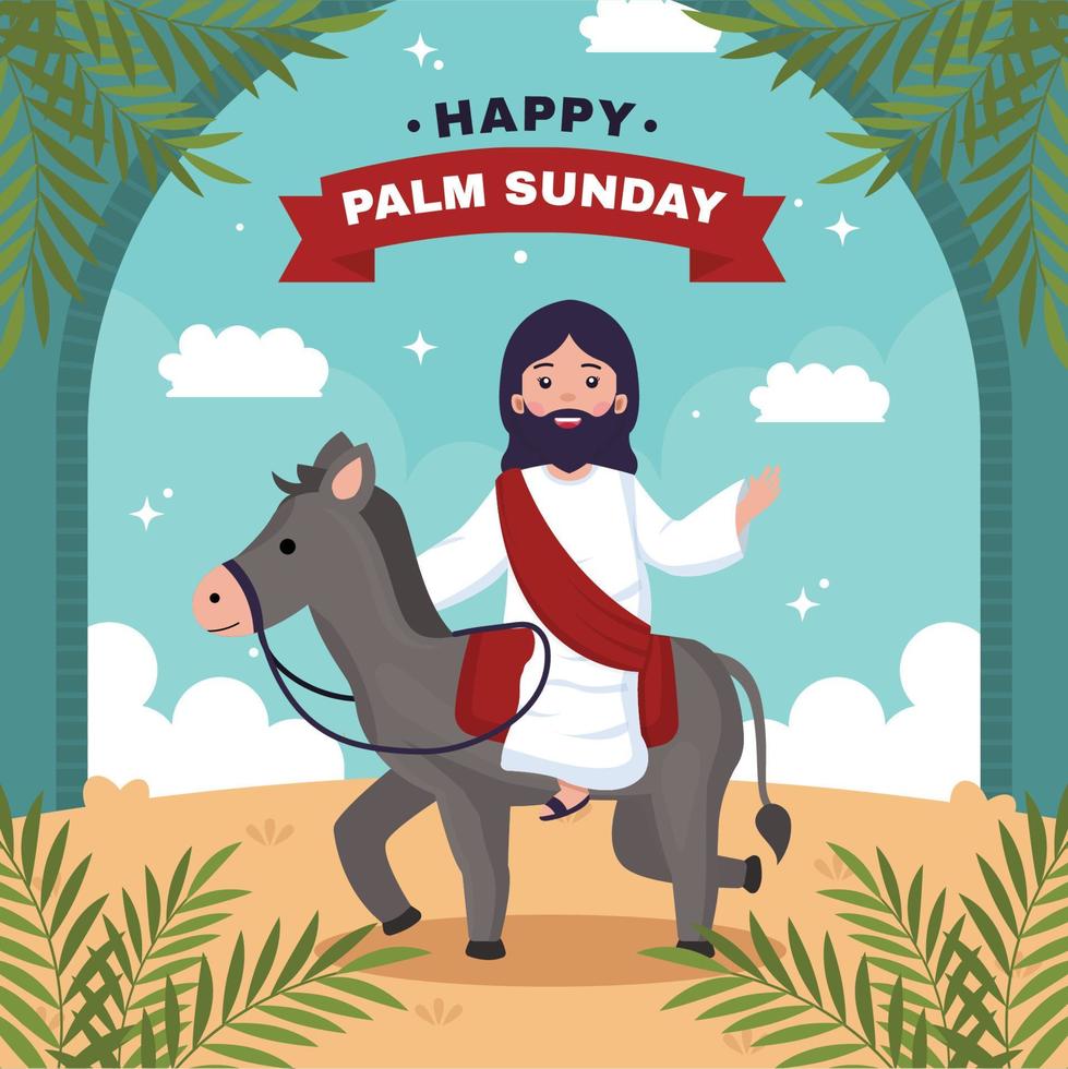 Palm Sunday Greeting Concept vector