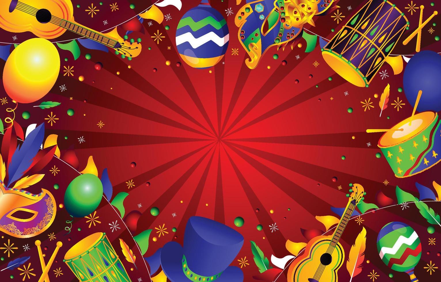 Mardi Gras Music Baclground Concept vector