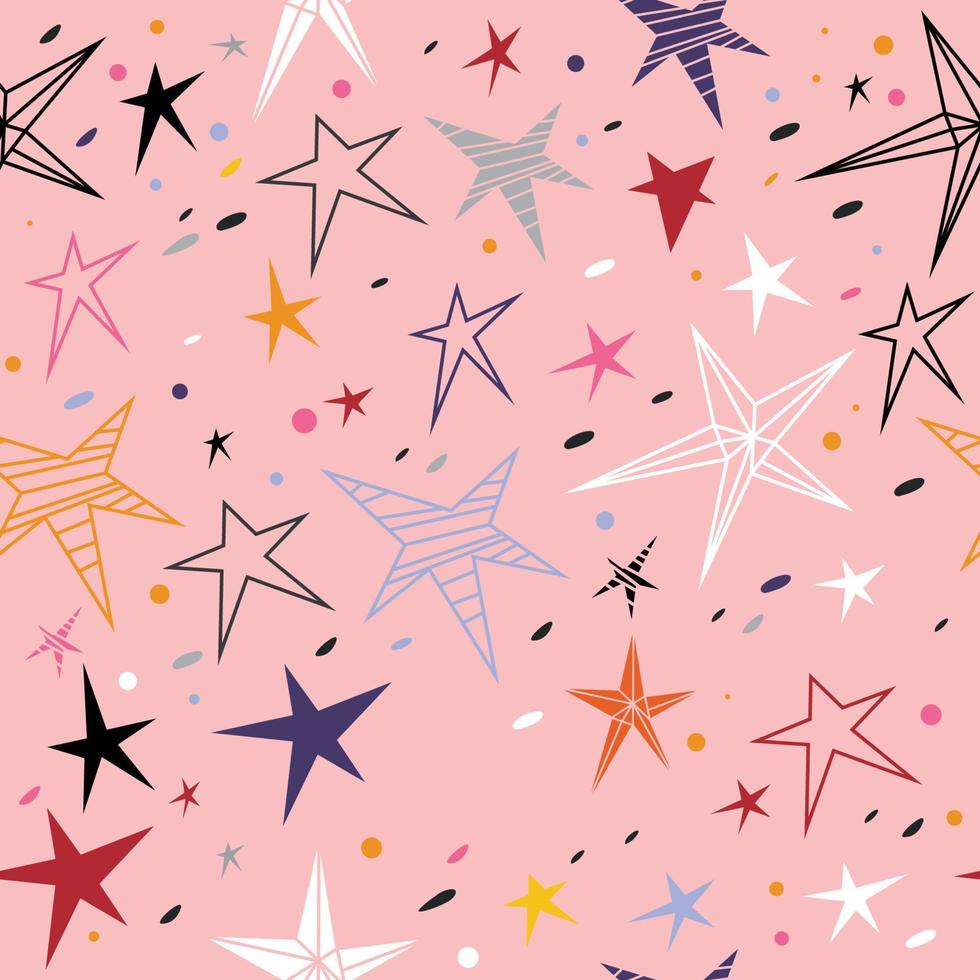 Star Seamless Pattern Concept vector