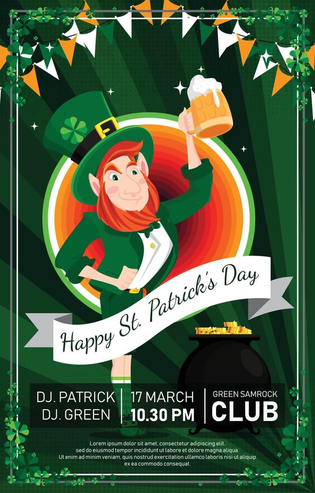 St. Patrick's Poster Concept vector